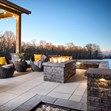 Tandem Wall and Firetable for Outdoor Living