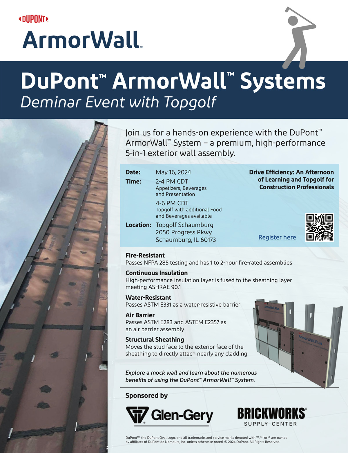 dupont armorwall training demo topgolf event