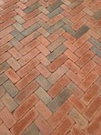 rumbled full range red clay brick paver pine hall