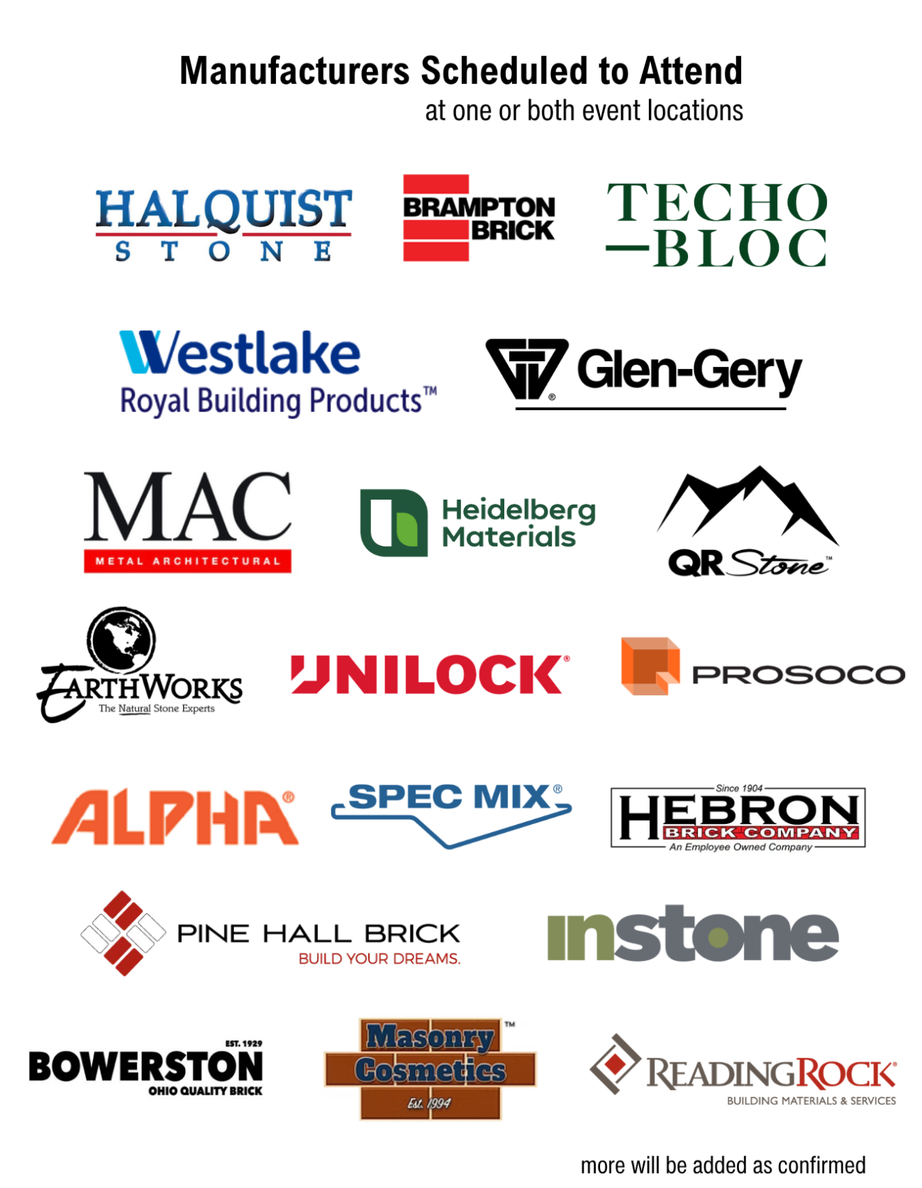 Manufacturer Showcase Vendors