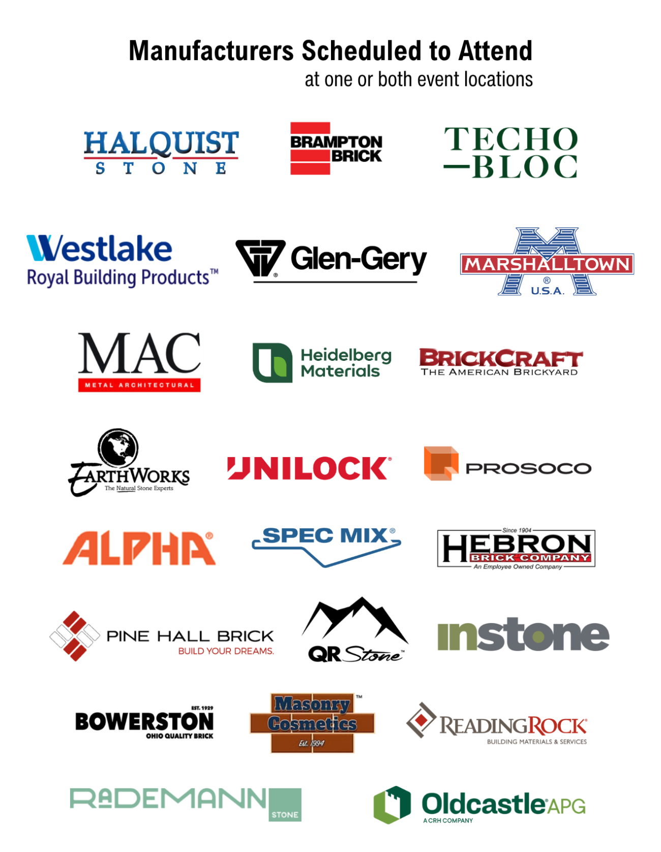 Manufacturer Showcases Vendors