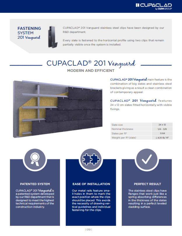 CUPACLAD 201 Vanguard Siding