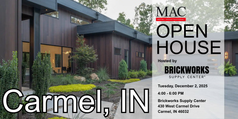 carmel indiana mac metal open house