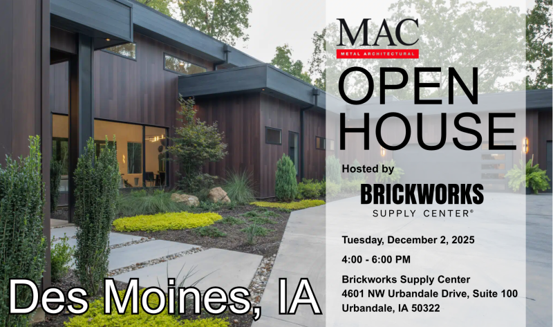 des moines iowa mac metal open house