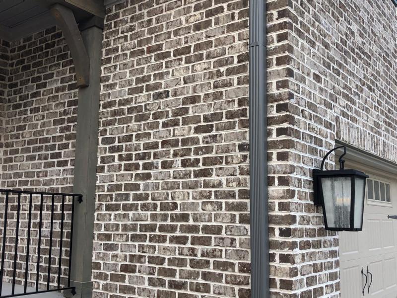 Barker House brown facebrick pine hall