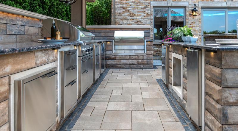 U-Cara Outdoor Kitchen Bavarian Stone - Compact view of U-Cara’s Bavarian stone for outdoor kitchens.