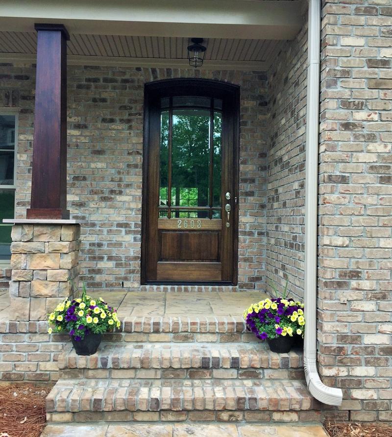 Southport gray brick pine hall