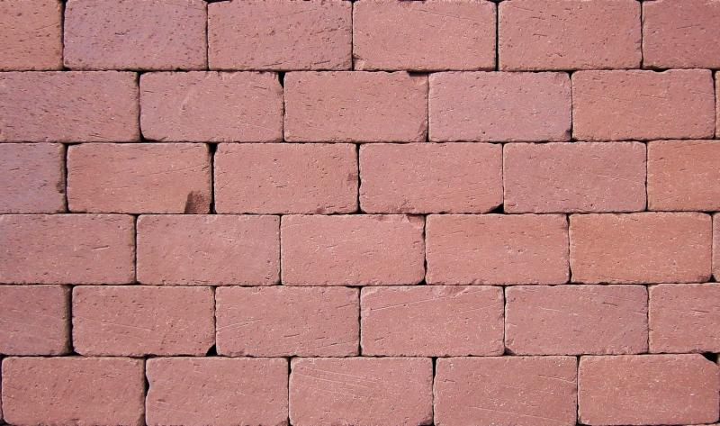 Rumbled Red pine hall brick clay paver red