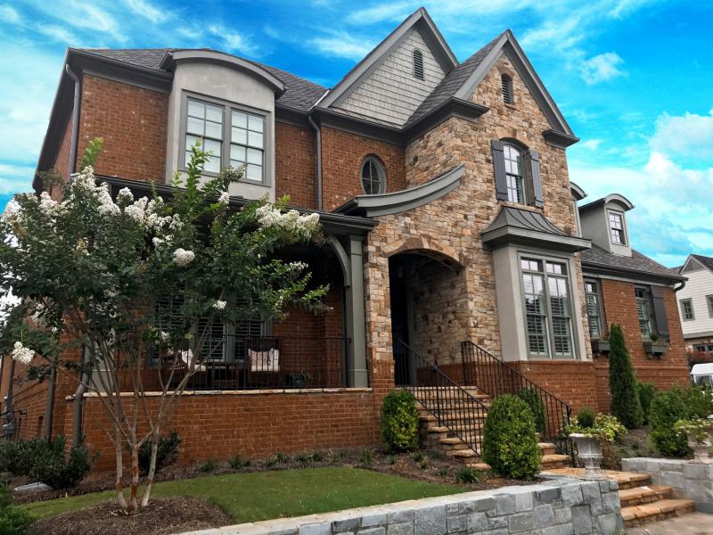 Beacon Hill red facebrick pine hall