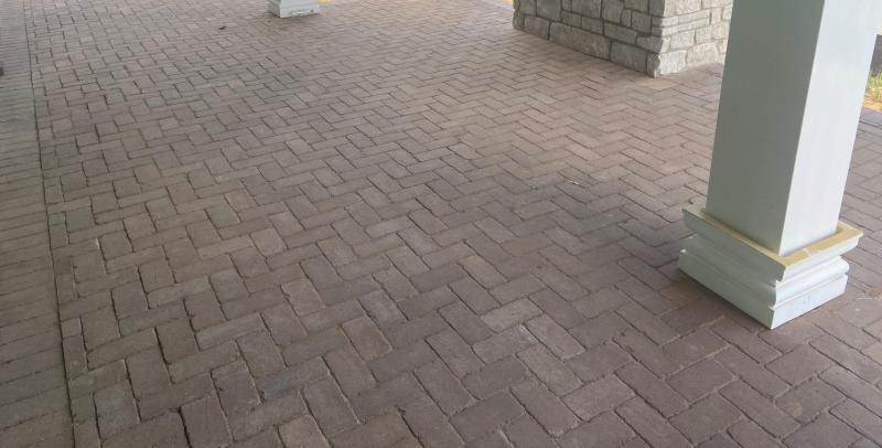 Rumbled Cocoa pine hall brick clay paver 