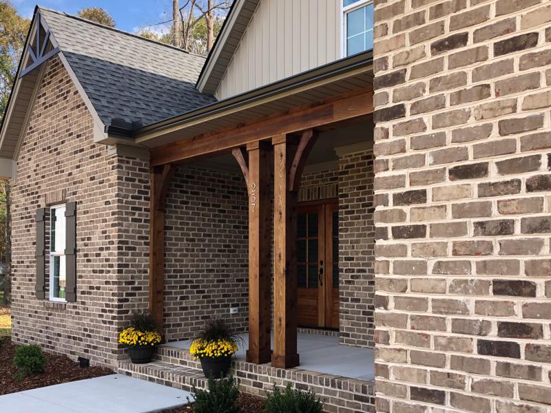 Southport gray brick pine hall