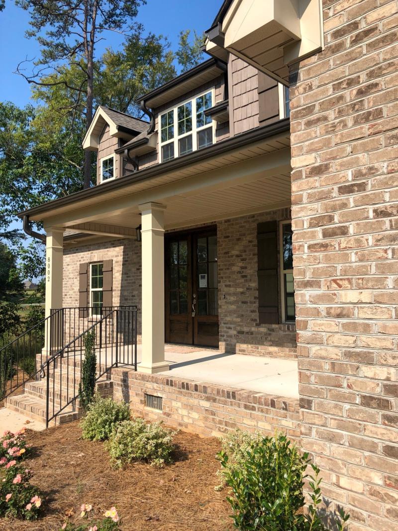 Southport gray brick pine hall
