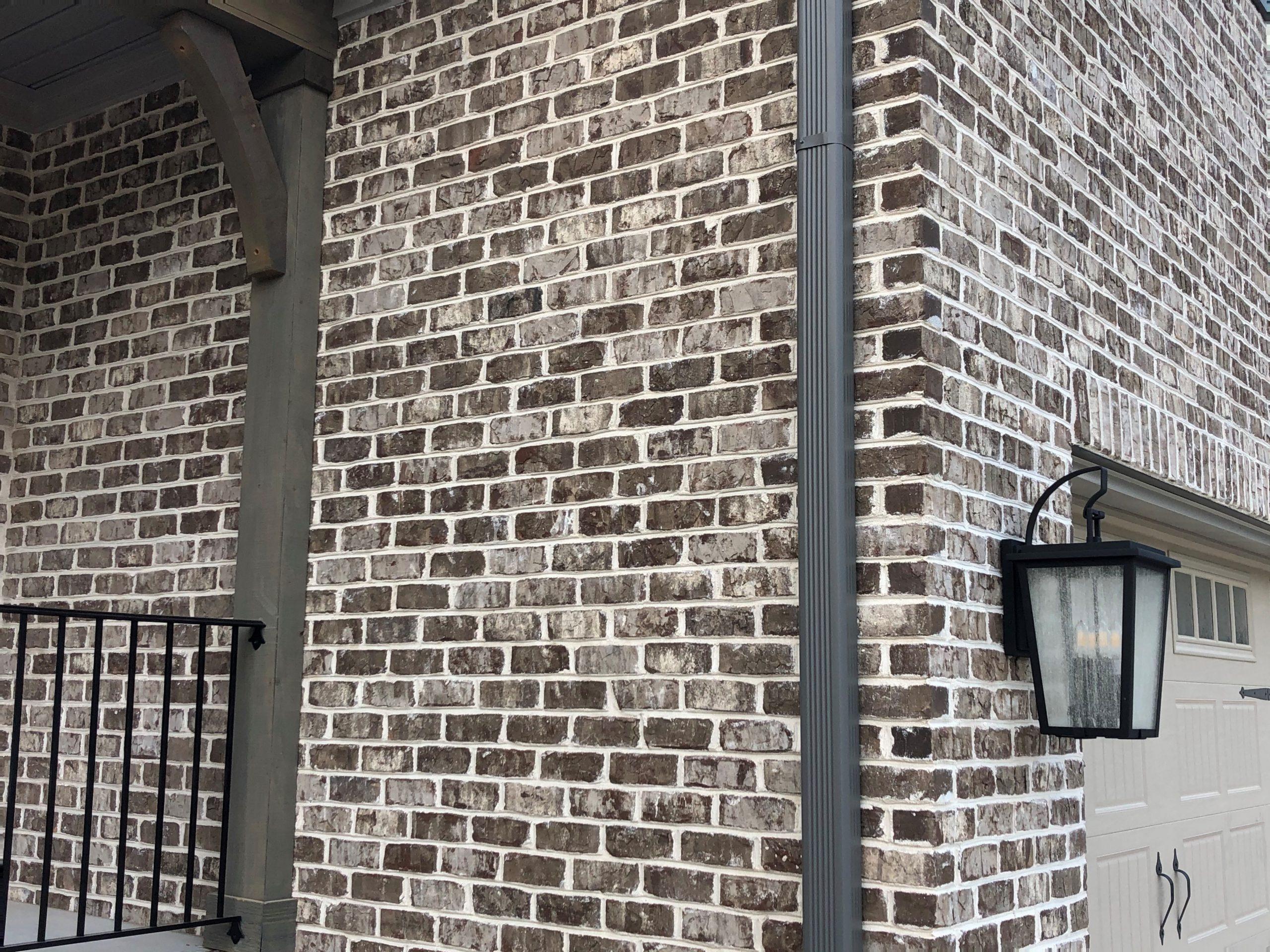 Barker House brown facebrick pine hall