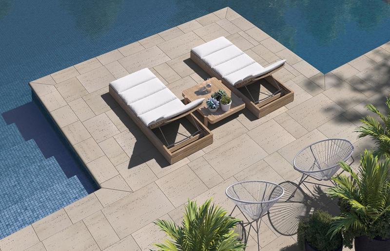 Bali Travertina Raw Pool Coping