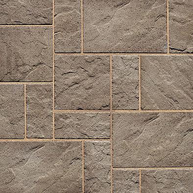 Techo-Bloc Blu Slate - Compact view of Techo-Bloc Blu Slate in Chestnut Brown.