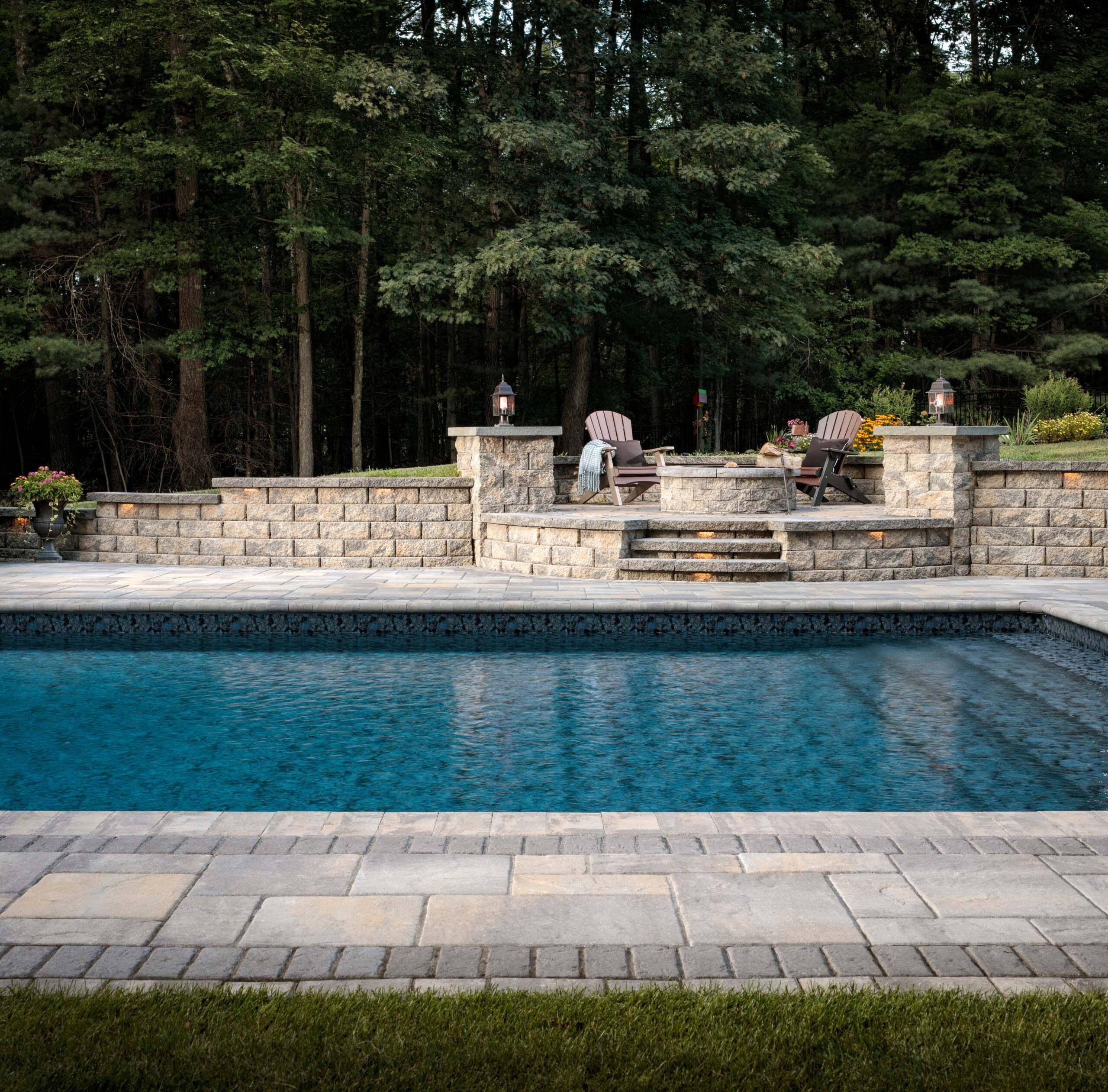 Inspiration Pool Deck - Pool deck inspiration with contemporary pavers.