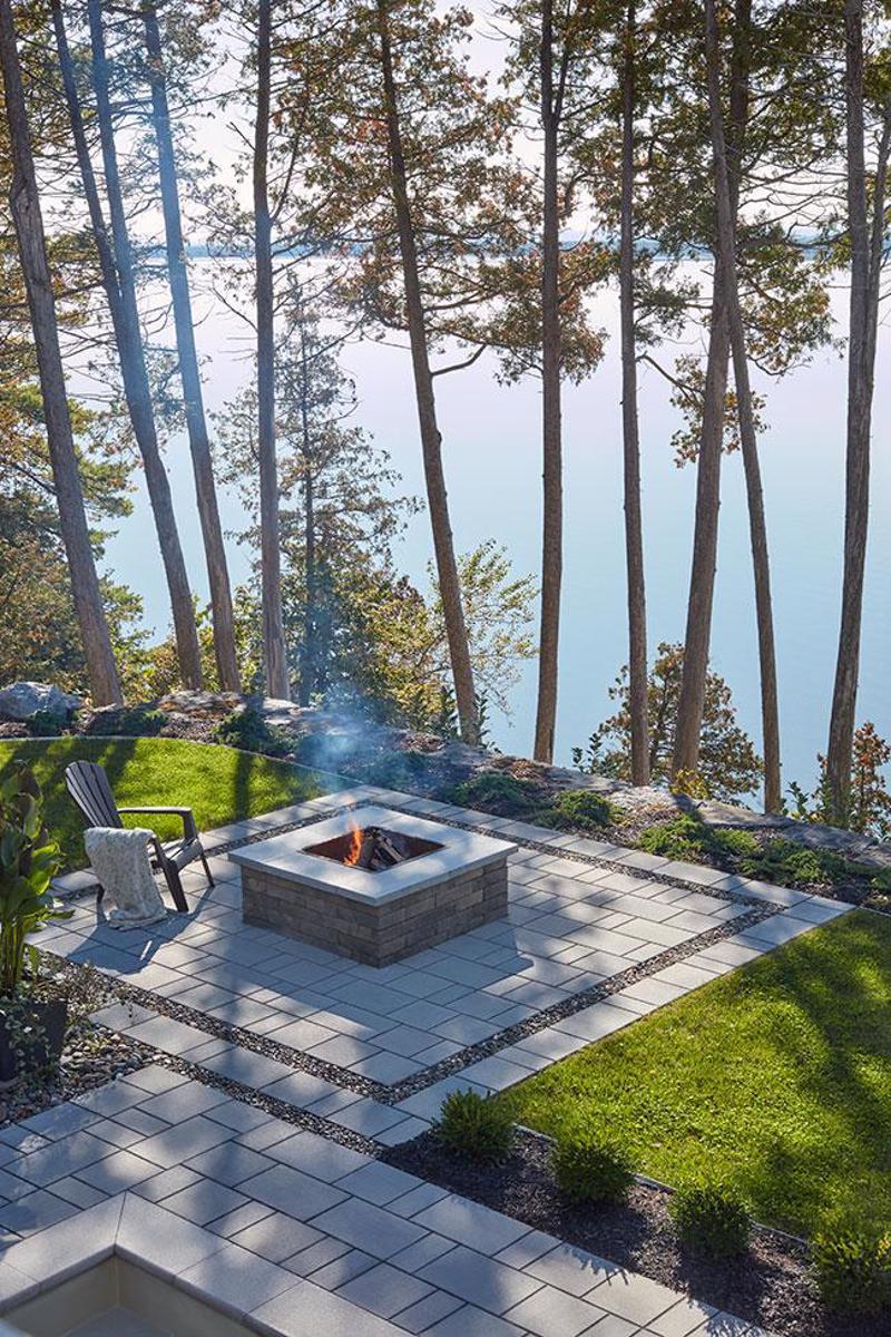 Techo-Bloc Brandon Fire Pit Design for Outdoor Spaces