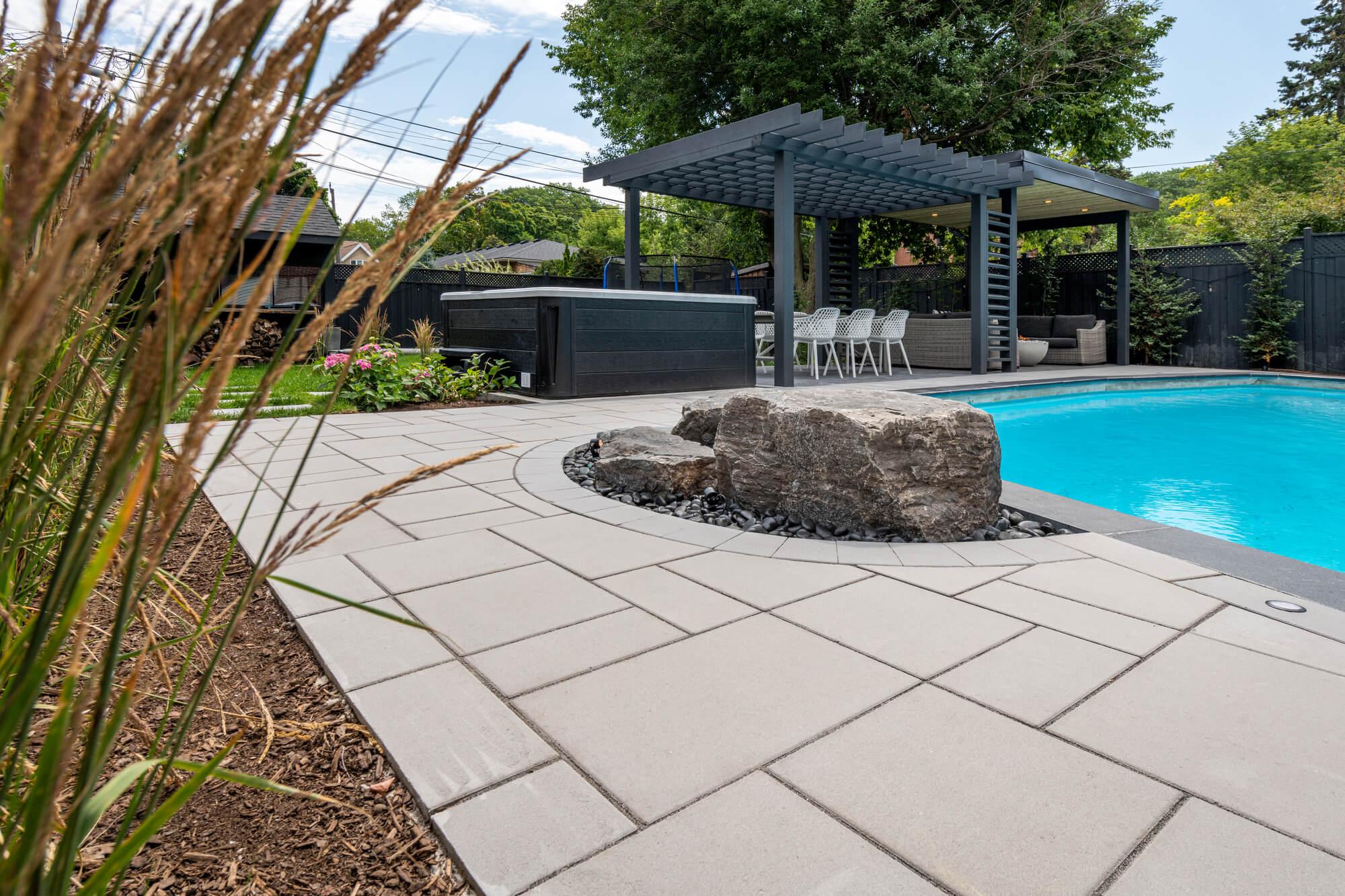Beacon Hill Smooth Paver for Hexagon Design Landscapes