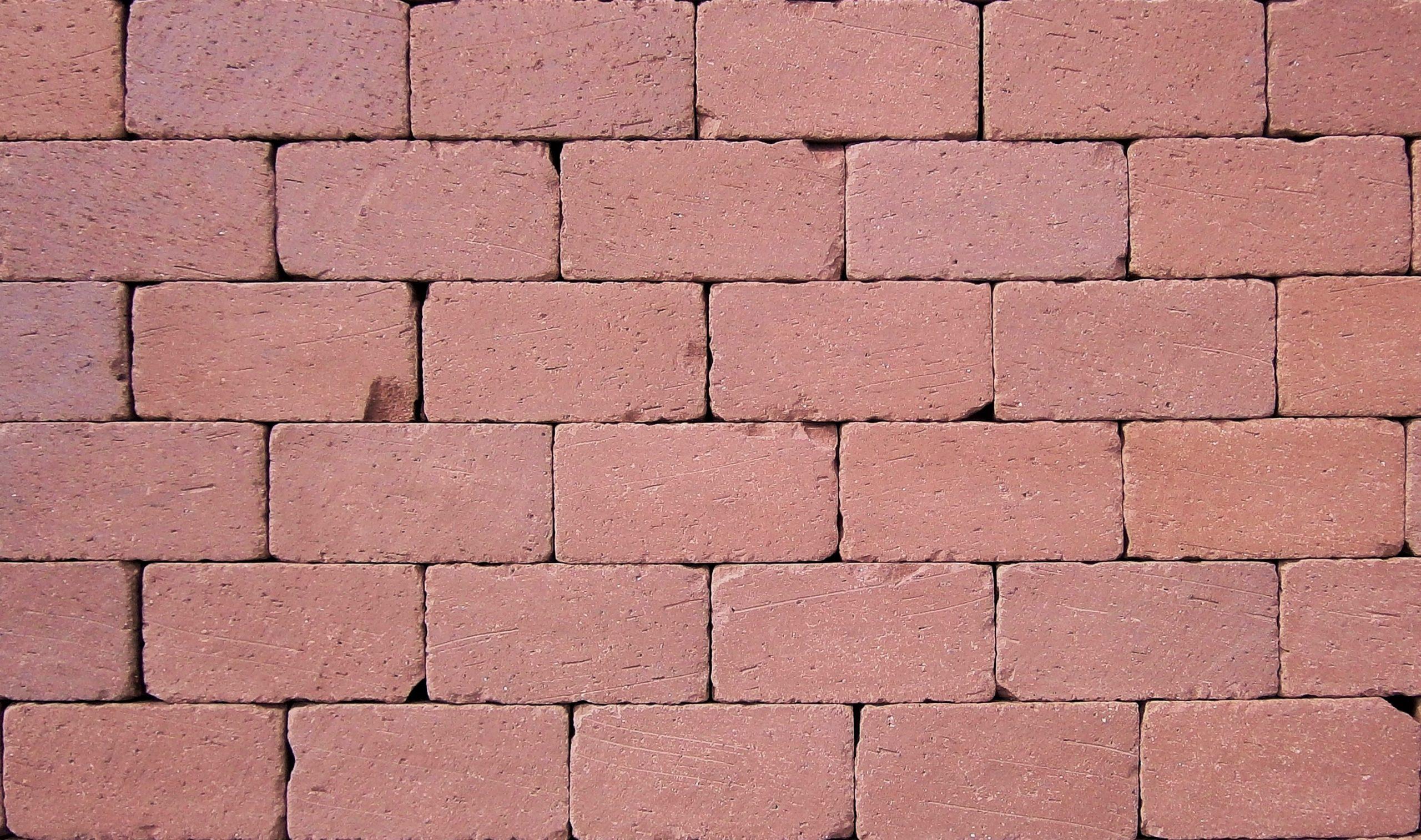 Rumbled Red pine hall brick clay paver red
