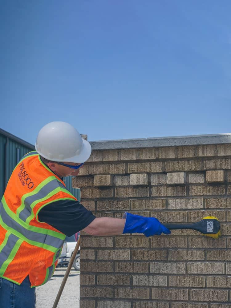 Vanatrol Application on Light-Colored Brick