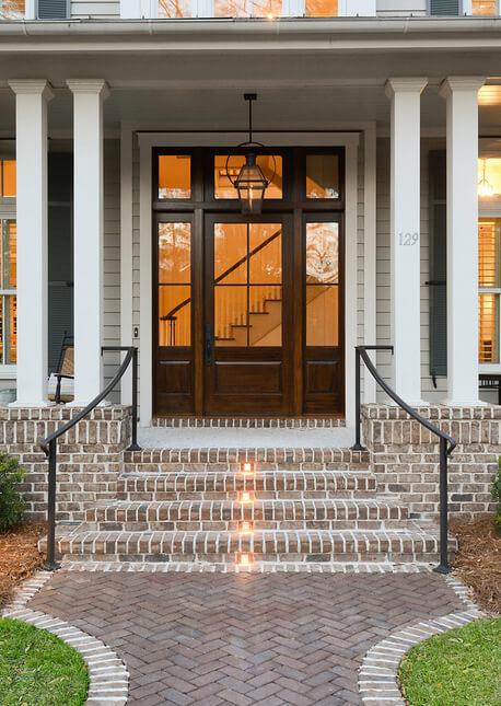 Rumbled Cocoa pine hall brick clay paver 