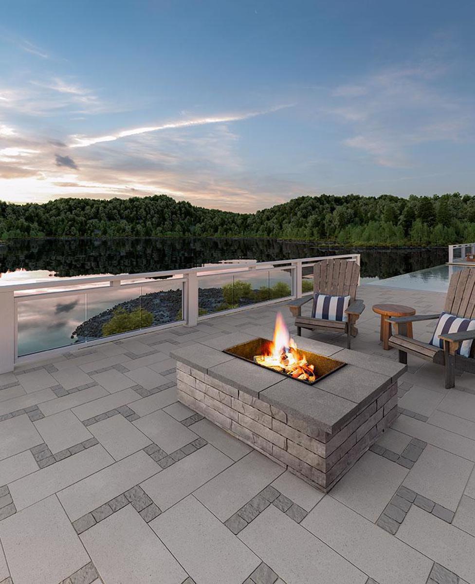 Techo-Bloc Brandon Fire Pit Compact View